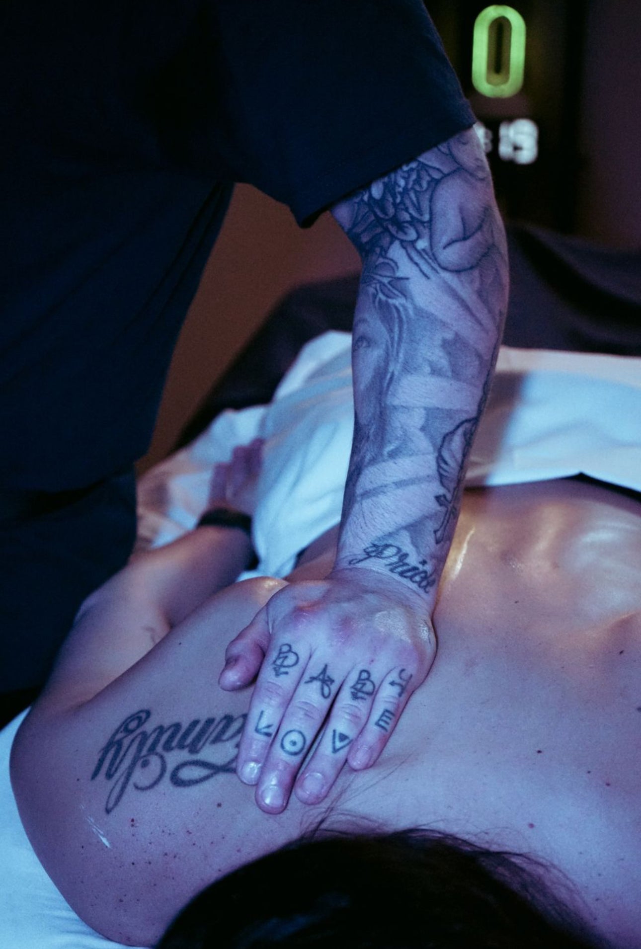Image of a person receiving therapeutic massage